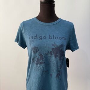 Lucky Brand Indigo Bloom Tee Size Small